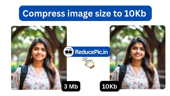 Compress image to 10kb online by ReducePic